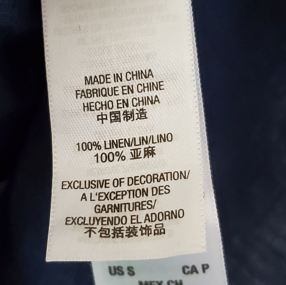 Juicy Couture Beach 100%Linen Romper Navy Blue - Picture 7 of 13